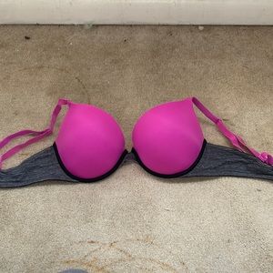 Pink push-up bra